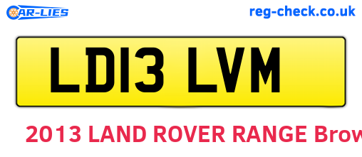 LD13LVM are the vehicle registration plates.