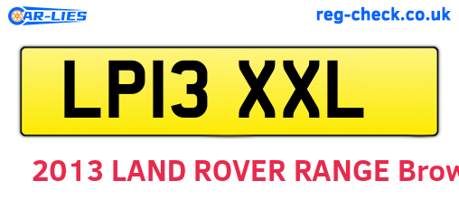 LP13XXL are the vehicle registration plates.