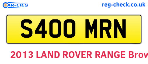 S400MRN are the vehicle registration plates.