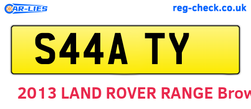 S44ATY are the vehicle registration plates.