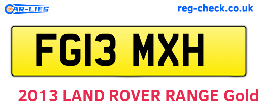 FG13MXH are the vehicle registration plates.