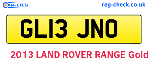 GL13JNO are the vehicle registration plates.