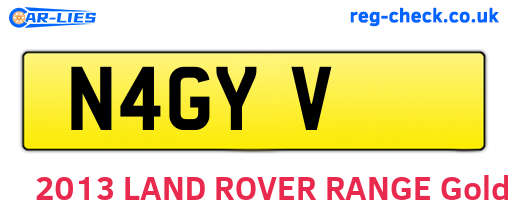 N4GYV are the vehicle registration plates.