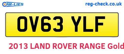 OV63YLF are the vehicle registration plates.