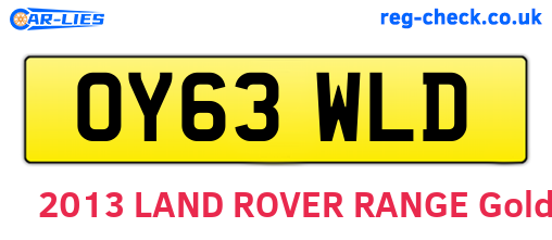 OY63WLD are the vehicle registration plates.