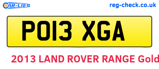 PO13XGA are the vehicle registration plates.