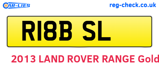 R18BSL are the vehicle registration plates.