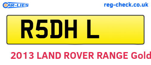 R5DHL are the vehicle registration plates.