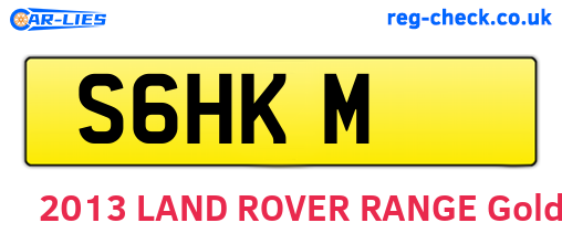 S6HKM are the vehicle registration plates.