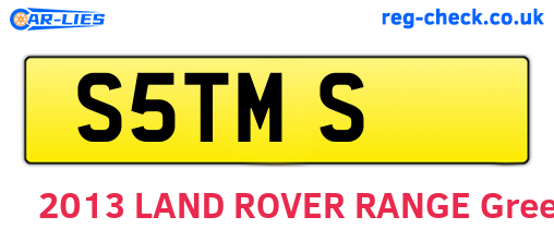 S5TMS are the vehicle registration plates.