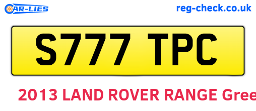 S777TPC are the vehicle registration plates.