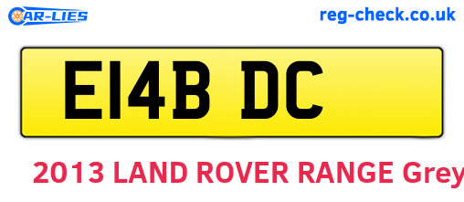 E14BDC are the vehicle registration plates.