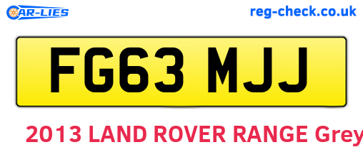 FG63MJJ are the vehicle registration plates.