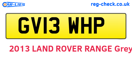 GV13WHP are the vehicle registration plates.
