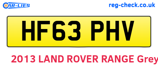 HF63PHV are the vehicle registration plates.
