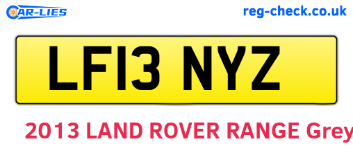 LF13NYZ are the vehicle registration plates.