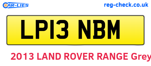LP13NBM are the vehicle registration plates.