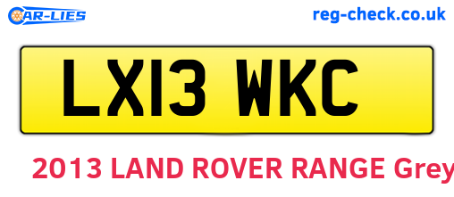 LX13WKC are the vehicle registration plates.