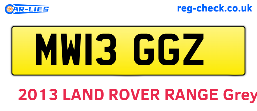MW13GGZ are the vehicle registration plates.