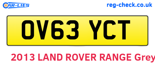 OV63YCT are the vehicle registration plates.
