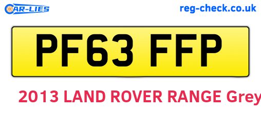 PF63FFP are the vehicle registration plates.