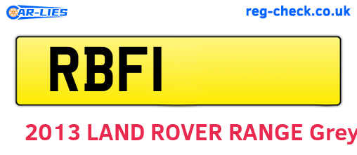 RBF1 are the vehicle registration plates.