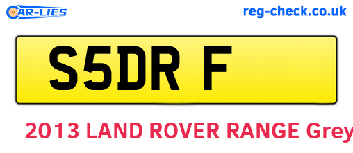 S5DRF are the vehicle registration plates.