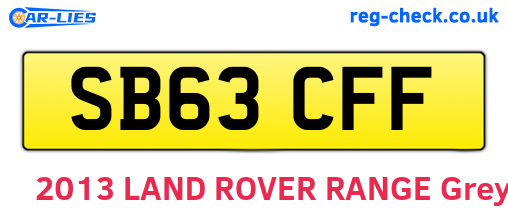 SB63CFF are the vehicle registration plates.