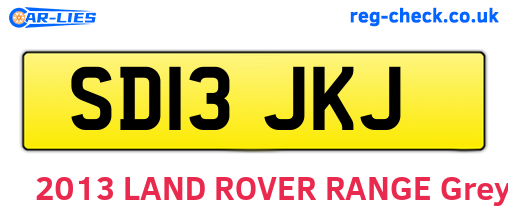 SD13JKJ are the vehicle registration plates.