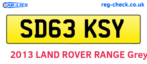 SD63KSY are the vehicle registration plates.