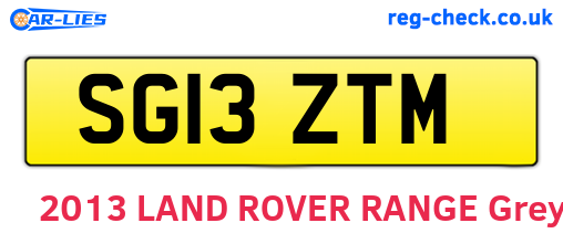 SG13ZTM are the vehicle registration plates.