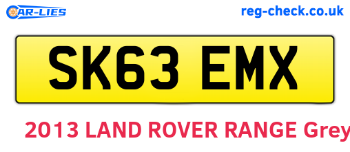 SK63EMX are the vehicle registration plates.