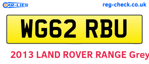 WG62RBU are the vehicle registration plates.