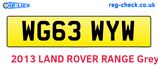 WG63WYW are the vehicle registration plates.