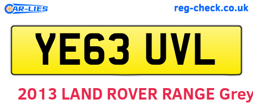YE63UVL are the vehicle registration plates.