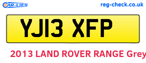 YJ13XFP are the vehicle registration plates.