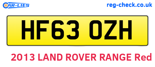 HF63OZH are the vehicle registration plates.