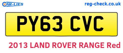 PY63CVC are the vehicle registration plates.