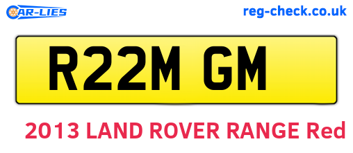 R22MGM are the vehicle registration plates.