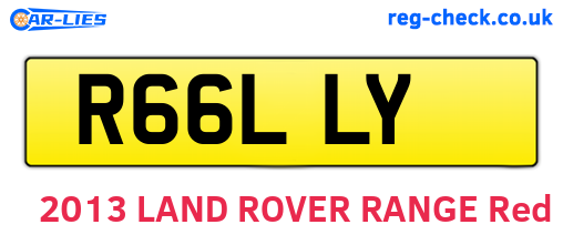 R66LLY are the vehicle registration plates.