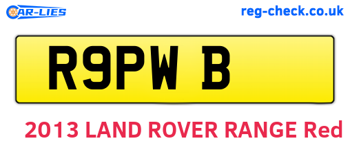 R9PWB are the vehicle registration plates.