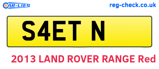 S4ETN are the vehicle registration plates.