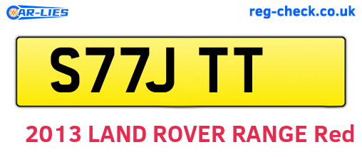 S77JTT are the vehicle registration plates.
