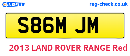 S86MJM are the vehicle registration plates.