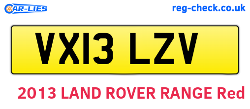 VX13LZV are the vehicle registration plates.