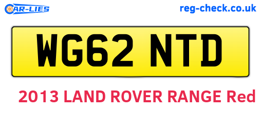 WG62NTD are the vehicle registration plates.