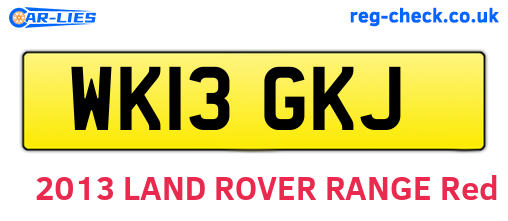WK13GKJ are the vehicle registration plates.