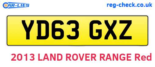 YD63GXZ are the vehicle registration plates.