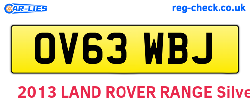 OV63WBJ are the vehicle registration plates.