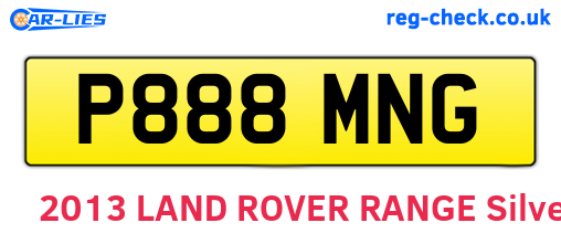 P888MNG are the vehicle registration plates.
